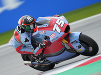 Albert Arenas (75) of Spain and Qjmotor Gresini Moto2 Kalex during the free practice of the Motul Solidarity Grand Prix of Barcelona at Rica...