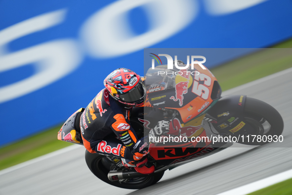 Deniz Oncu (53) of Turkey and Red Bull KTM Ajo Kalex during the free practice of the Motul Solidarity Grand Prix of Barcelona at Ricardo Tor...