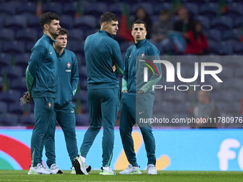 Players of Portugal look on before the UEFA Nations League 2024/25 League A Group A1 match between Portugal and Poland at Estadio Do Dragao...