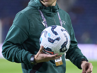 Referee Donatas Rumsas reacts before the UEFA Nations League 2024/25 League A Group A1 match between Portugal and Poland at Estadio Do Draga...