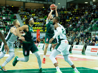 Marcel Ponitka participates in a match of the Orlen Basket Liga between Zastal Zielona Gora and WKS Slask Wroclaw in Wroclaw, Poland, on Nov...