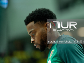 Donell Cooper participates in a match of the Orlen Basket Liga between Zastal Zielona Gora and WKS Slask Wroclaw in Wroclaw, Poland, on Nove...