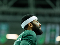 Walter Hodge participates in a match of the Orlen Basket Liga between Zastal Zielona Gora and WKS Slask Wroclaw in Wroclaw, Poland, on Novem...