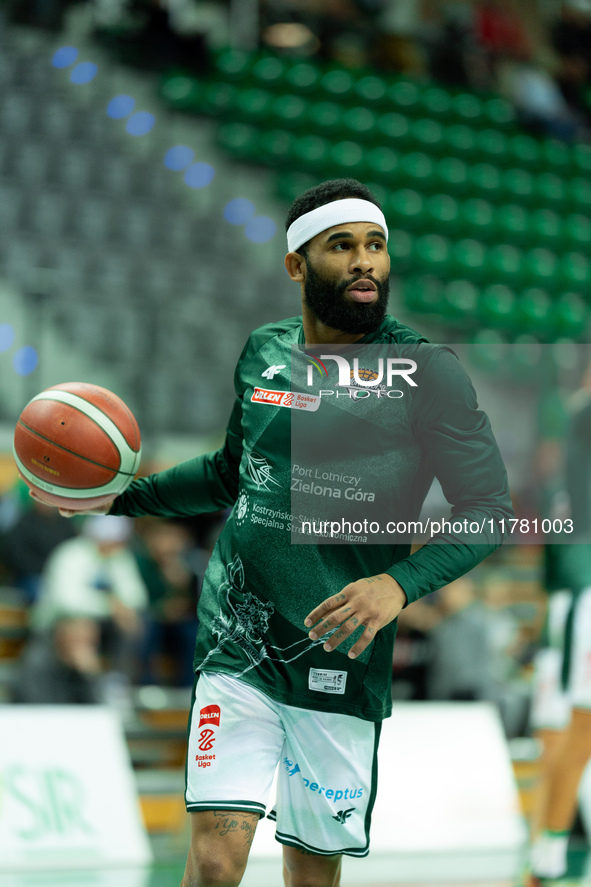 Walter Hodge participates in a match of the Orlen Basket Liga between Zastal Zielona Gora and WKS Slask Wroclaw in Wroclaw, Poland, on Novem...