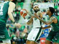 Walter Hodge participates in a match of the Orlen Basket Liga between Zastal Zielona Gora and WKS Slask Wroclaw in Wroclaw, Poland, on Novem...