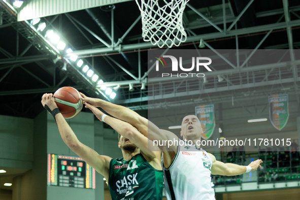 ADJIN PENAVA participates in a match of the Orlen Basket Liga between Zastal Zielona Gora and WKS Slask Wroclaw in Wroclaw, Poland, on Novem...