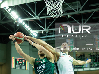 ADJIN PENAVA participates in a match of the Orlen Basket Liga between Zastal Zielona Gora and WKS Slask Wroclaw in Wroclaw, Poland, on Novem...