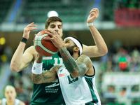 Walter Hodge participates in a match of the Orlen Basket Liga between Zastal Zielona Gora and WKS Slask Wroclaw in Wroclaw, Poland, on Novem...