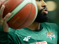 Walter Hodge participates in a match of the Orlen Basket Liga between Zastal Zielona Gora and WKS Slask Wroclaw in Wroclaw, Poland, on Novem...