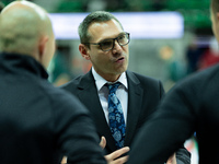 Miodrag Rajkovic participates in a match of the Orlen Basket Liga between Zastal Zielona Gora and WKS Slask Wroclaw in Wroclaw, Poland, on N...