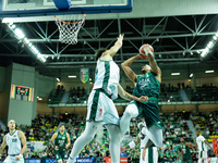 Angel Nunez participates in a match of the Orlen Basket Liga between Zastal Zielona Gora and WKS Slask Wroclaw in Wroclaw, Poland, on Novemb...