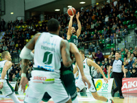 Jeremy Senglin participates in a match of the Orlen Basket Liga between Zastal Zielona Gora and WKS Slask Wroclaw in Wroclaw, Poland, on Nov...