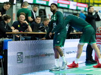 Donell Cooper participates in a match of the Orlen Basket Liga between Zastal Zielona Gora and WKS Slask Wroclaw in Wroclaw, Poland, on Nove...