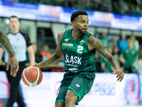 Donell Cooper participates in a match of the Orlen Basket Liga between Zastal Zielona Gora and WKS Slask Wroclaw in Wroclaw, Poland, on Nove...