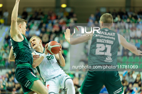 FILIP MATCZAK participates in a match of the Orlen Basket Liga between Zastal Zielona Gora and WKS Slask Wroclaw in Wroclaw, Poland, on Nove...