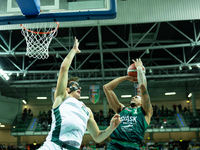 MICHAL SITNIK and ANGEL NUNEZ participate in a match of the Orlen Basket Liga between Zastal Zielona Gora and WKS Slask Wroclaw in Wroclaw,...