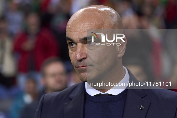 Roberto Martinez, Head Coach of Portugal, looks on before the UEFA Nations League 2024/25 League A Group A1 match between Portugal and Polan...