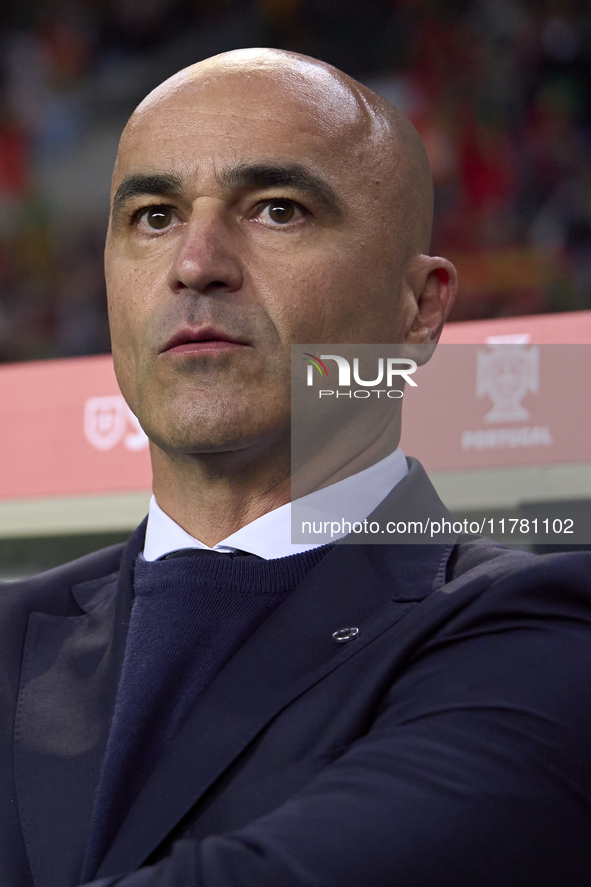 Roberto Martinez, Head Coach of Portugal, looks on before the UEFA Nations League 2024/25 League A Group A1 match between Portugal and Polan...