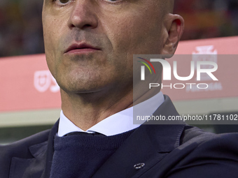 Roberto Martinez, Head Coach of Portugal, looks on before the UEFA Nations League 2024/25 League A Group A1 match between Portugal and Polan...