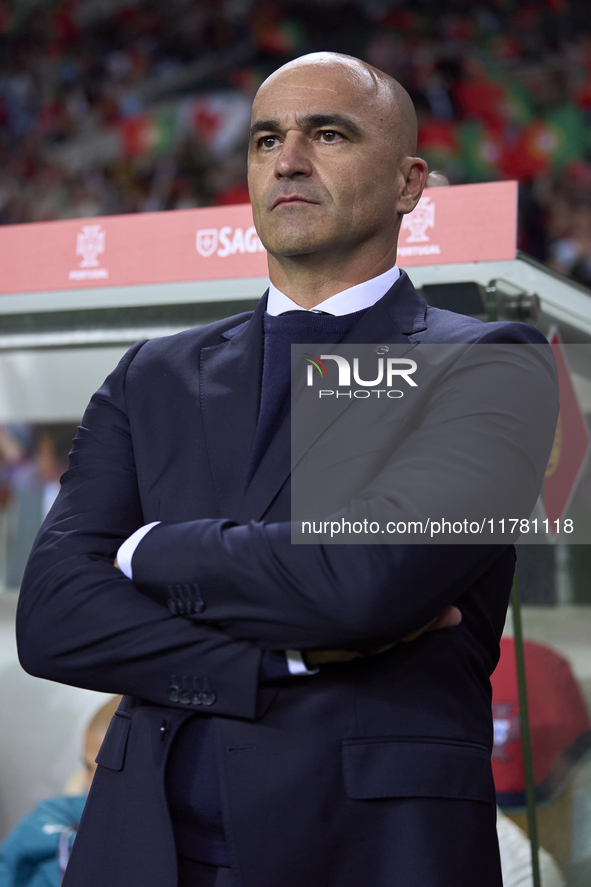 Roberto Martinez, Head Coach of Portugal, looks on before the UEFA Nations League 2024/25 League A Group A1 match between Portugal and Polan...