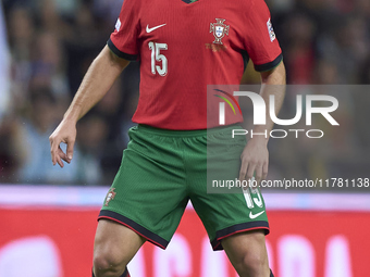 Joao Neves of Portugal plays during the UEFA Nations League 2024/25 League A Group A1 match between Portugal and Poland at Estadio Do Dragao...