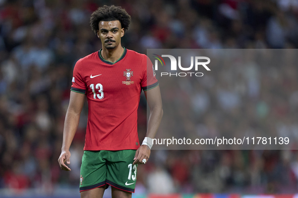 Renato Veiga of Portugal looks on during the UEFA Nations League 2024/25 League A Group A1 match between Portugal and Poland at Estadio Do D...