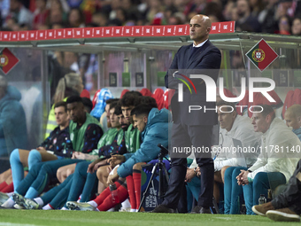 Roberto Martinez, Head Coach of Portugal, reacts during the UEFA Nations League 2024/25 League A Group A1 match between Portugal and Poland...