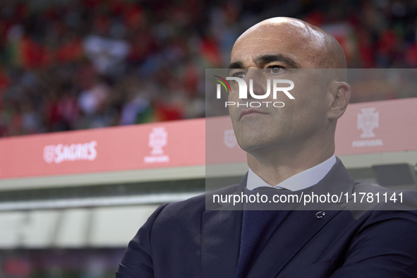 Roberto Martinez, Head Coach of Portugal, looks on before the UEFA Nations League 2024/25 League A Group A1 match between Portugal and Polan...