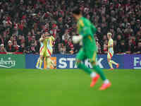 Mikel Oyarzabal of Spain  celebrates the teams first goal during the Nations League Round 5 match between Denmark against Spain at Parken, C...