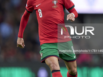 Bruno Fernandes of Portugal plays during the UEFA Nations League 2024/25 League A Group A1 match between Portugal and Poland at Estadio Do D...