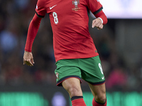 Bruno Fernandes of Portugal plays during the UEFA Nations League 2024/25 League A Group A1 match between Portugal and Poland at Estadio Do D...