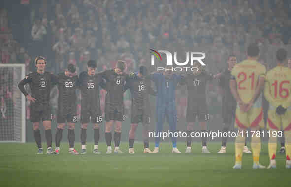  Danish team  during the Nations League Round 5 match between Denmark against Spain at Parken, Copenhagen, Denmark on November 15, 2024. 