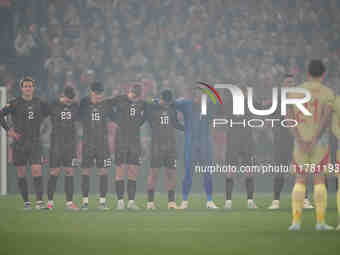  Danish team  during the Nations League Round 5 match between Denmark against Spain at Parken, Copenhagen, Denmark on November 15, 2024. (