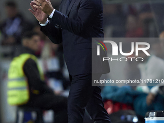 Roberto Martinez, Head Coach of Portugal, reacts during the UEFA Nations League 2024/25 League A Group A1 match between Portugal and Poland...