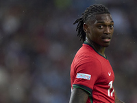 Rafael Leao of Portugal looks on during the UEFA Nations League 2024/25 League A Group A1 match between Portugal and Poland at Estadio Do Dr...