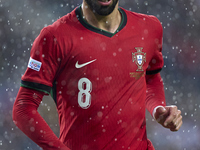 Bruno Fernandes of Portugal looks on during the UEFA Nations League 2024/25 League A Group A1 match between Portugal and Poland at Estadio D...