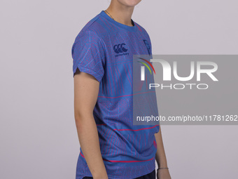 Sophia Turner of Durham Cricket Women participates in the Durham Cricket Women Media Launch at the Seat Unique Riverside in Chester le Stree...