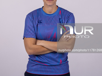 Leah Dobson of Durham Cricket Women participates in the Durham Cricket Women Media Launch at the Seat Unique Riverside in Chester le Street,...