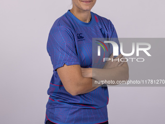 Leah Dobson of Durham Cricket Women participates in the Durham Cricket Women Media Launch at the Seat Unique Riverside in Chester le Street,...