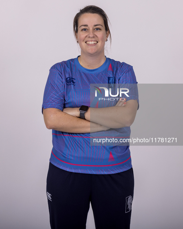 Katie Levick of Durham Cricket Women participates in the Durham Cricket Women Media Launch at the Seat Unique Riverside in Chester le Street...