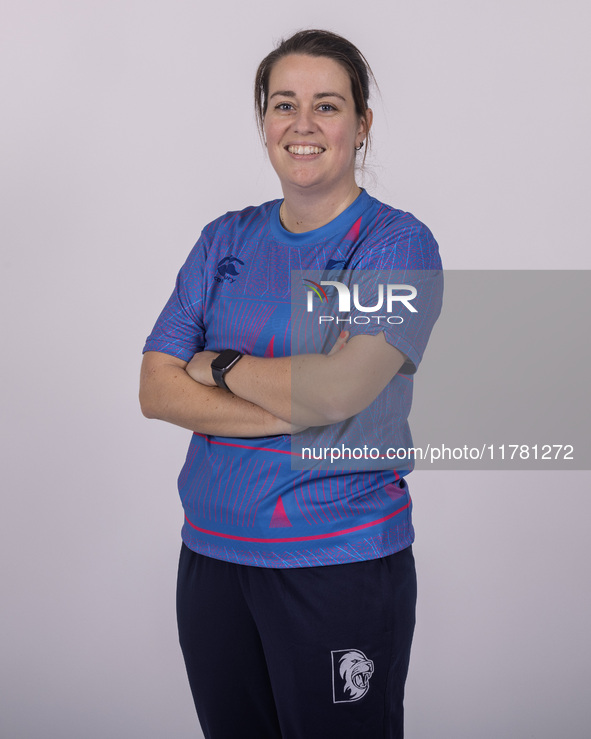 Katie Levick of Durham Cricket Women participates in the Durham Cricket Women Media Launch at the Seat Unique Riverside in Chester le Street...