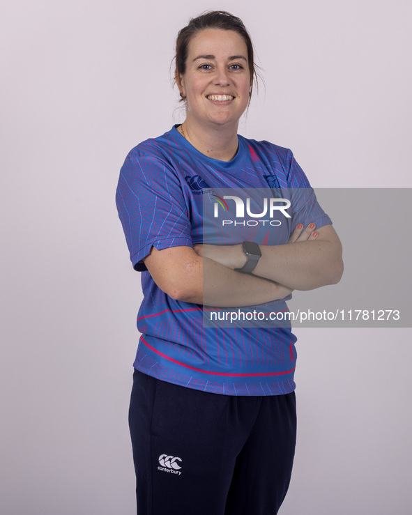 Katie Levick of Durham Cricket Women participates in the Durham Cricket Women Media Launch at the Seat Unique Riverside in Chester le Street...