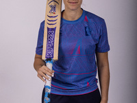 Leah Dobson of Durham Cricket Women participates in the Durham Cricket Women Media Launch at the Seat Unique Riverside in Chester le Street,...