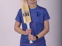 Emily Windsor of Durham Cricket Women participates in the Durham Cricket Women Media Launch at the Seat Unique Riverside in Chester le Stree...