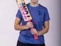 Trudy Johnson of Durham Cricket Women participates in the Durham Cricket Women Media Launch at the Seat Unique Riverside in Chester le Stree...