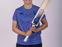 Phoebe Turner of Durham Cricket Women participates in the Durham Cricket Women Media Launch at the Seat Unique Riverside in Chester le Stree...