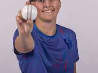 Phoebe Turner of Durham Cricket Women participates in a media launch at the Seat Unique Riverside in Chester le Street, on November 13, 2024...