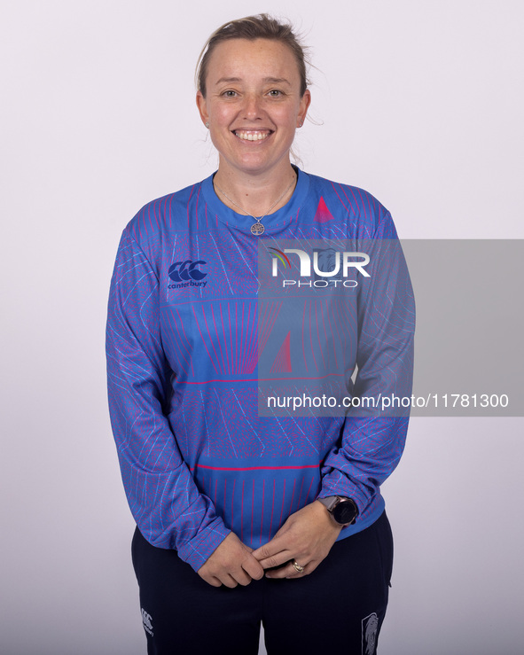 Danielle Hazell is the Head Coach of Durham Women during the Durham Cricket Women Media Launch at the Seat Unique Riverside in Chester le St...