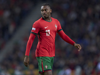 Rafael Leao of Portugal looks on during the UEFA Nations League 2024/25 League A Group A1 match between Portugal and Poland at Estadio Do Dr...