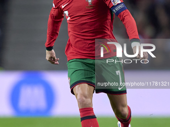 Cristiano Ronaldo of Portugal plays during the UEFA Nations League 2024/25 League A Group A1 match between Portugal and Poland at Estadio Do...